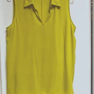 Vince Camuto, Size M - Lime Green, Poly Hi-Lo Peplum Top-New W/O Tags